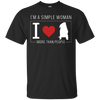 I'm A Simple Woman - Pug T Shirts