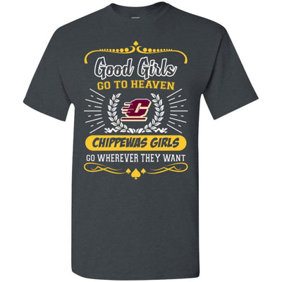 Good Girls Go To Heaven Central Michigan Chippewas Girls T Shirts