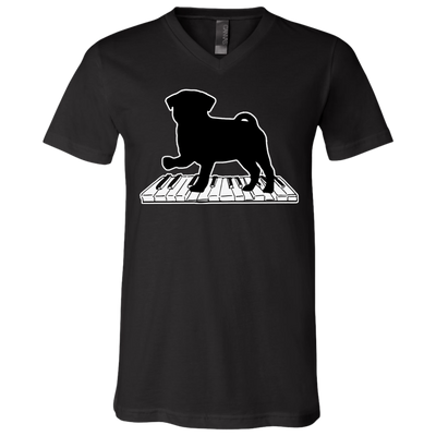 Pug Playing Piano Music T Shirts