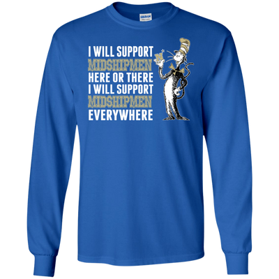 I Will Support Everywhere Navy Midshipmen T Shirts