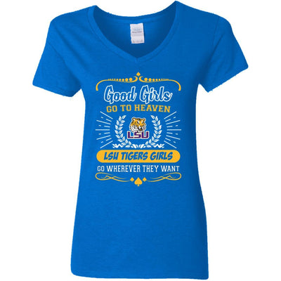 Good Girls Go To Heaven LSU Tigers Girls T Shirts