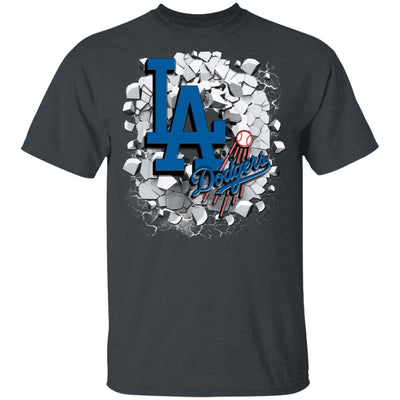 Colorful Earthquake Art Los Angeles Dodgers T Shirt