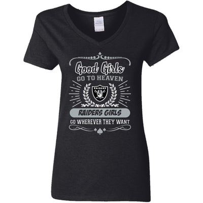 Good Girls Go To Heaven Oakland Raiders Girls T Shirts