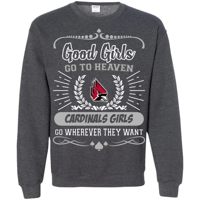 Good Girls Go To Heaven Ball State Cardinals Girls T Shirts