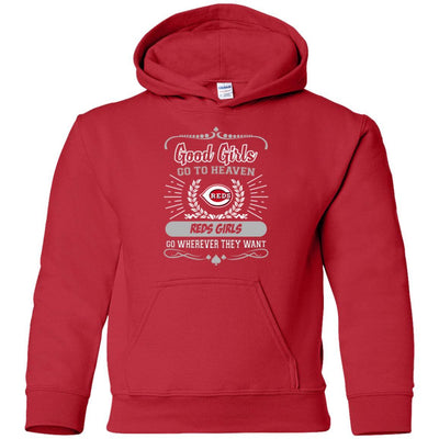 Good Girls Go To Heaven Cincinnati Reds Girls T Shirts