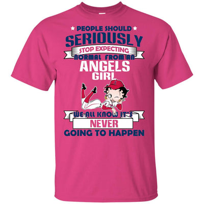 People Should Seriously Stop Expecting Normal From A Los Angeles Angels Girl T Shirt