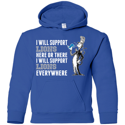 I Will Support Everywhere Detroit Lions T Shirts