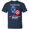 Nice Pug T Shirts - This Girl Is Protected By Captain America Pug