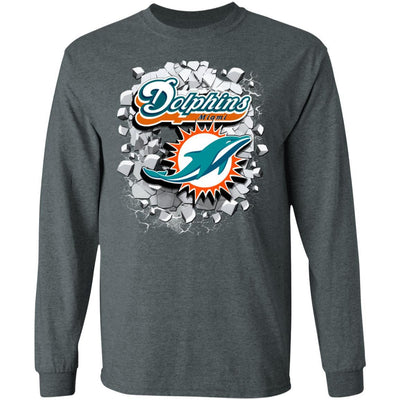 Colorful Earthquake Art Miami Dolphins T Shirt