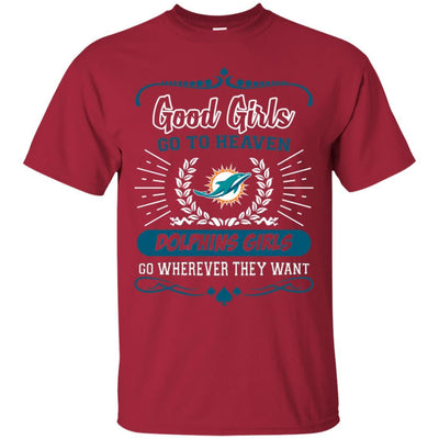 Good Girls Go To Heaven Miami Dolphins Girls T Shirts