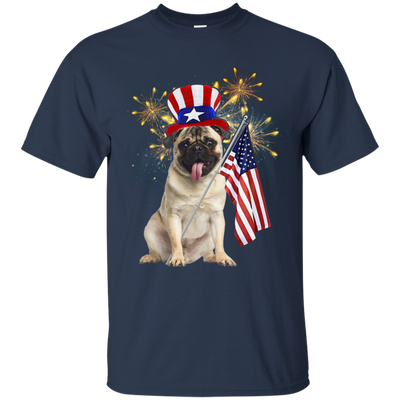 Independence Day Pug T Shirts