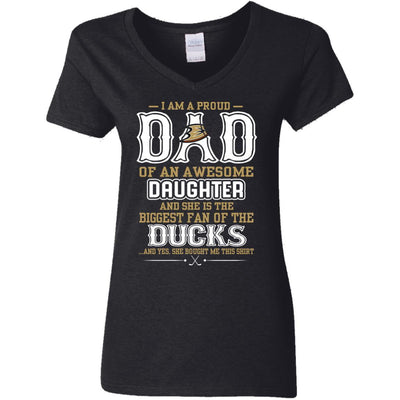 Proud Of Dad Of An Awesome Daughter Anaheim Ducks T Shirts