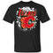 Colorful Earthquake Art Calgary Flames T Shirt