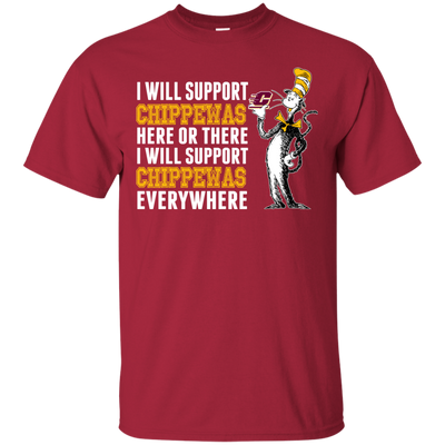 I Will Support Everywhere Central Michigan Chippewas T Shirts