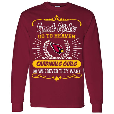 Good Girls Go To Heaven Arizona Cardinals Girls T Shirts