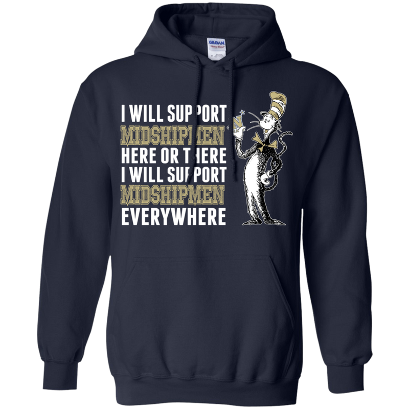 I Will Support Everywhere Navy Midshipmen T Shirts