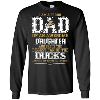 Proud Of Dad Of An Awesome Daughter Anaheim Ducks T Shirts