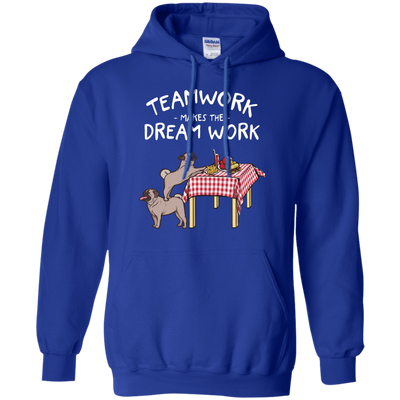 Pug Teamwork Makes The Dream Work T Shirts