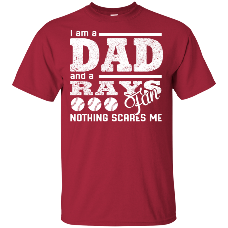 I Am A Dad And A Fan Nothing Scares Me Tampa Bay Rays T Shirt