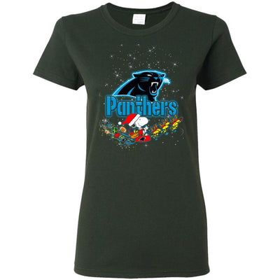 Snoopy Christmas Carolina Panthers T Shirts