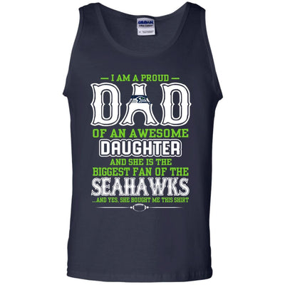 Proud Of Dad Of An Awesome Daughter Seattle Seahawks T Shirts