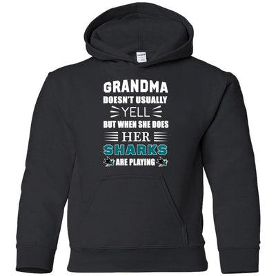 Cool Grandma Doesn't Usually Yell She Does Her San Jose Sharks T Shirts