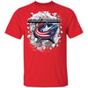 Colorful Earthquake Art Columbus Blue Jackets T Shirt