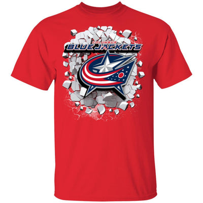 Colorful Earthquake Art Columbus Blue Jackets T Shirt