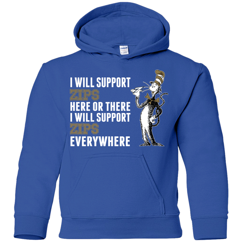 I Will Support Everywhere Akron Zips T Shirts