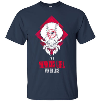 New York Yankees Girl Win Or Lose T Shirts