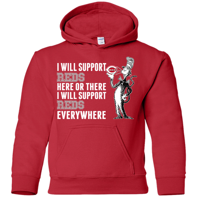 I Will Support Everywhere Cincinnati Reds T Shirts