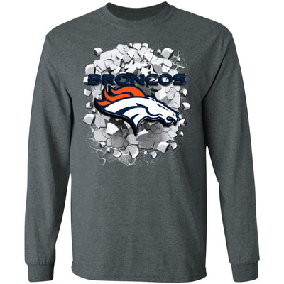 Colorful Earthquake Art Denver Broncos T Shirt