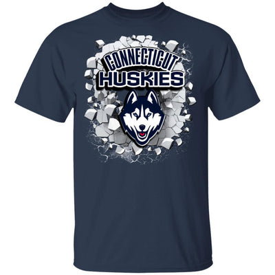 Colorful Earthquake Art Connecticut Huskies T Shirt