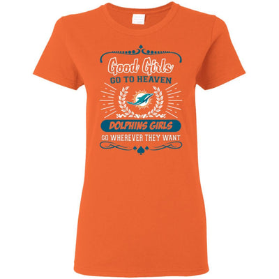 Good Girls Go To Heaven Miami Dolphins Girls T Shirts