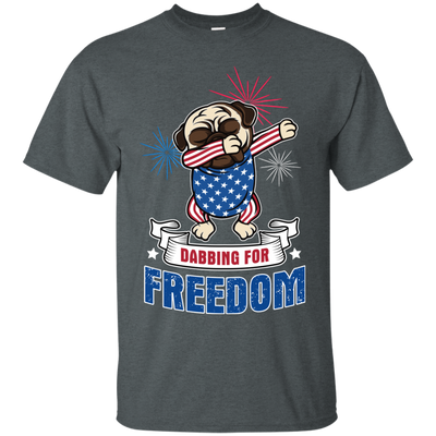 Dabbing For Freedom Pug T Shirts