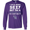 I Hate Being Sexy But I'm Fan So I Can't Help It Colorado Rockies Purple T Shirts