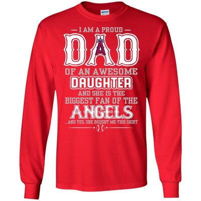 Proud Of Dad Of An Awesome Daughter Los Angeles Angels T Shirts