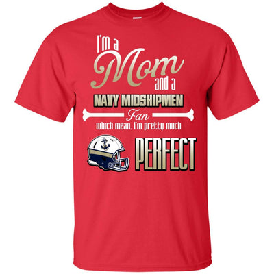 Cool Pretty Perfect Mom Fan Navy Midshipmen T Shirt