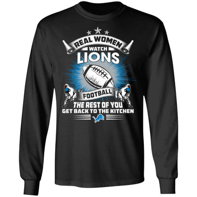 Funny Gift Real Women Watch Detroit Lions T Shirt