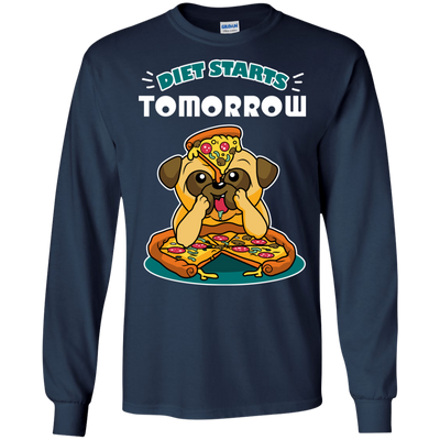 Diet Starts Tomorrow Pug T Shirts