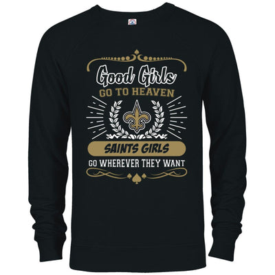 Good Girls Go To Heaven New Orleans Saints Girls T Shirts