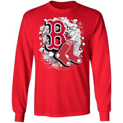 Colorful Earthquake Art Boston Red Sox T Shirt