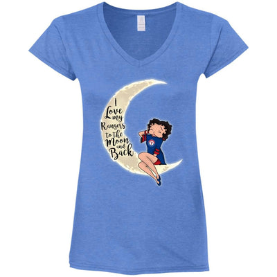 BB I Love My Texas Rangers To The Moon And Back T Shirt - Best Funny Store