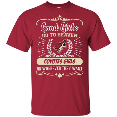 Good Girls Go To Heaven Arizona Coyotes Girls T Shirts