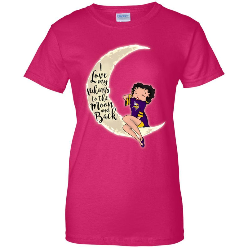 BB I Love My Minnesota Vikings To The Moon And Back T Shirt