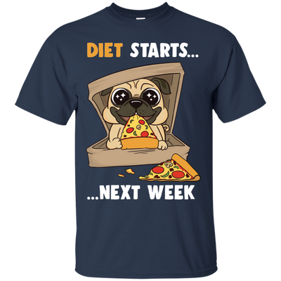 Diet Starts Next Week Pug T Shirts