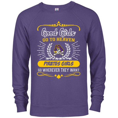 Good Girls Go To Heaven East Carolina Pirates Girls T Shirts