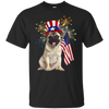 Independence Day Pug T Shirts