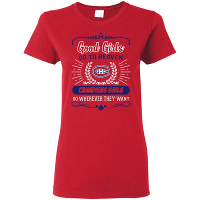 Good Girls Go To Heaven Montreal Canadiens Girls T Shirts