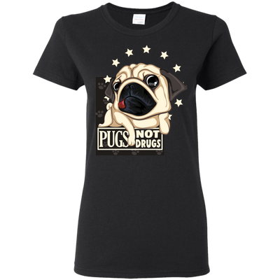 Lovely Black Gift For Collection Dog T Shirts Pugs Not Drugs V2